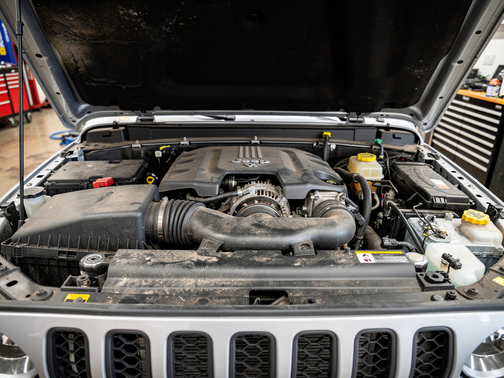 Jeep Gladiator V6 engine bay
